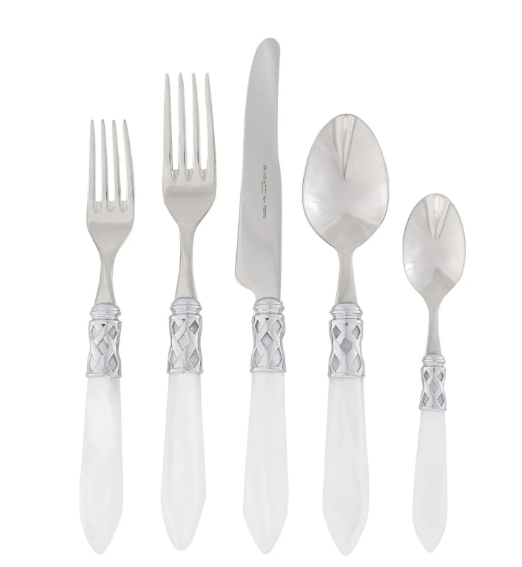 Vietri Aladdin Brilliant White Five-Piece Place Setting