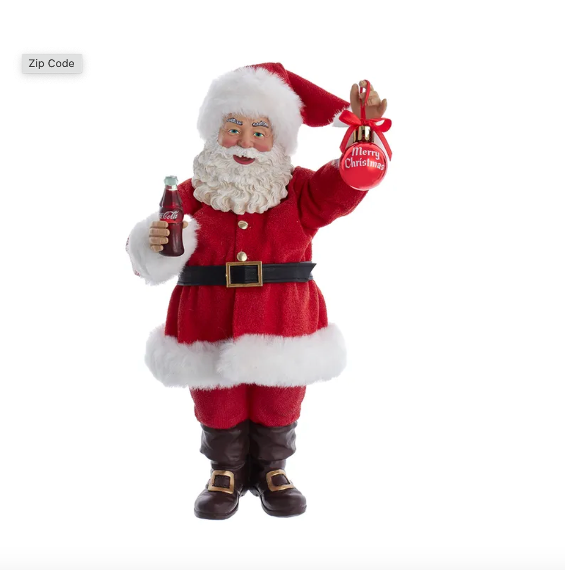 Coca-Cola® Santa Holding Ornament