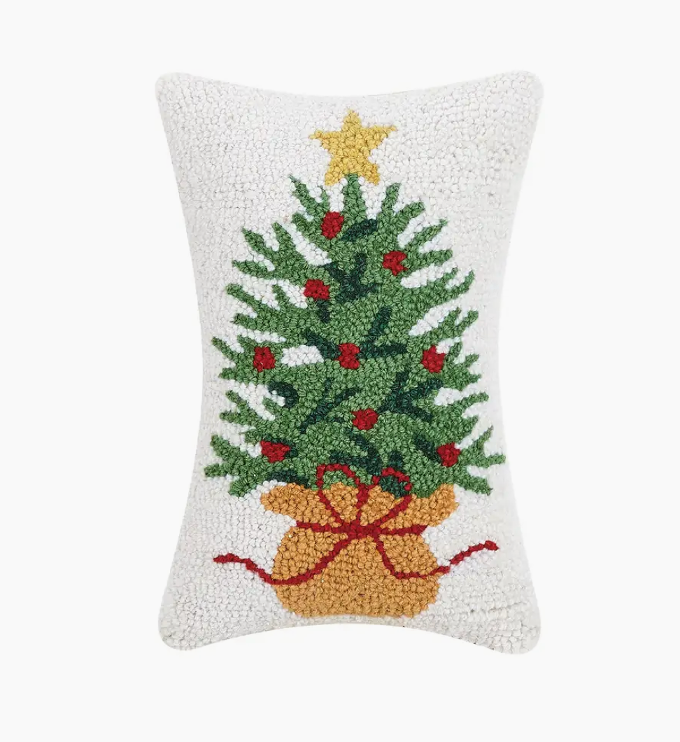 Wrapped Christmas Tree Hook Pillow