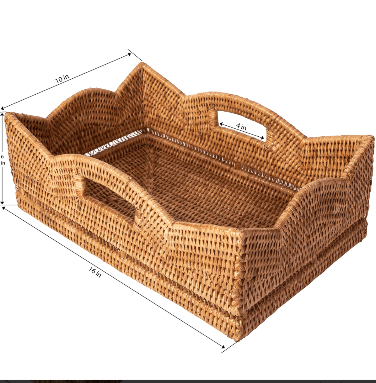 Scallop Collection Rectangle Basket