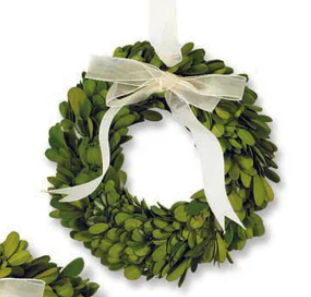 Mini Preserved Boxwood Wreaths