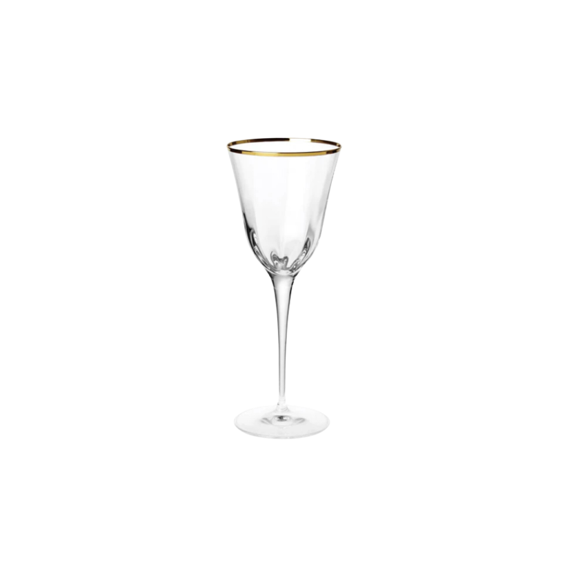 Vietri Optical Gold Water Glass