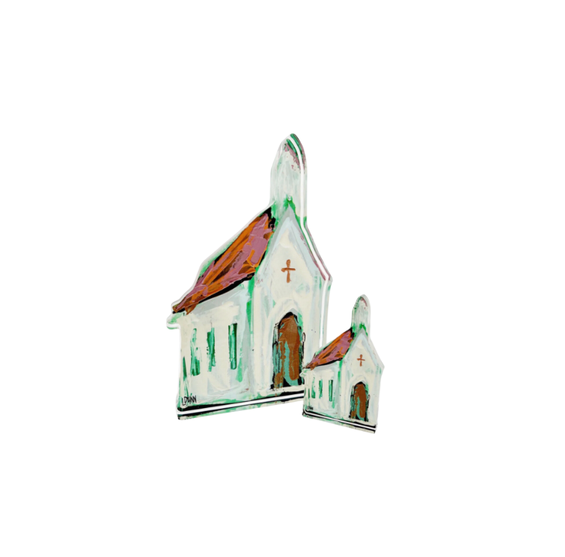 Lauren Dunn Large Copper Top Church Acrylic Block