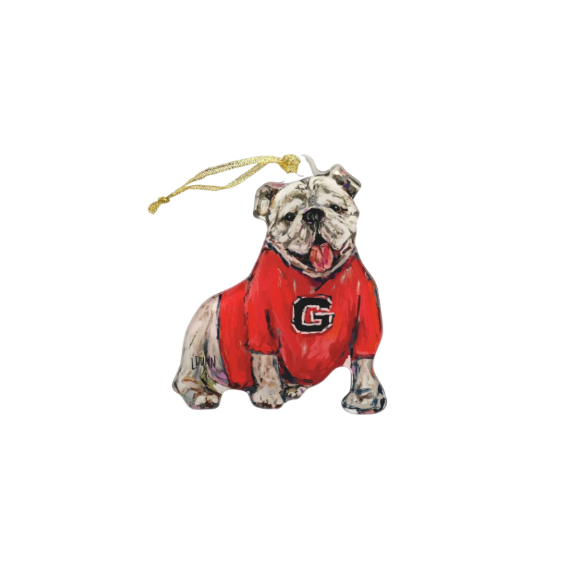 Lauren Dunn "G" Georgia Bulldog Acrylic Mascot Ornament