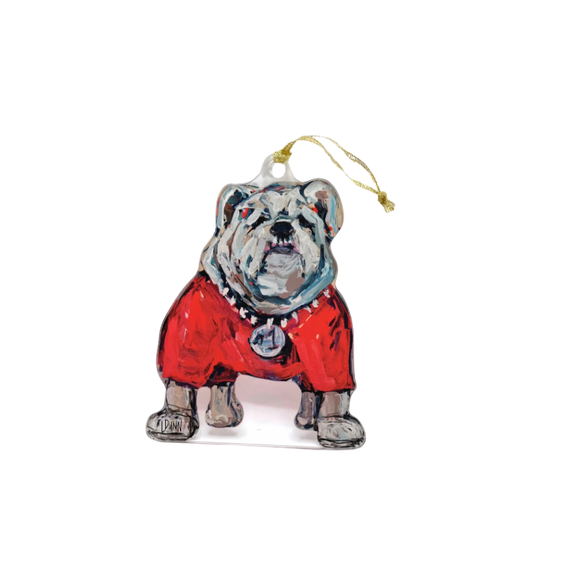 Lauren Dunn Georgia Bulldog Acrylic Mascot Ornament