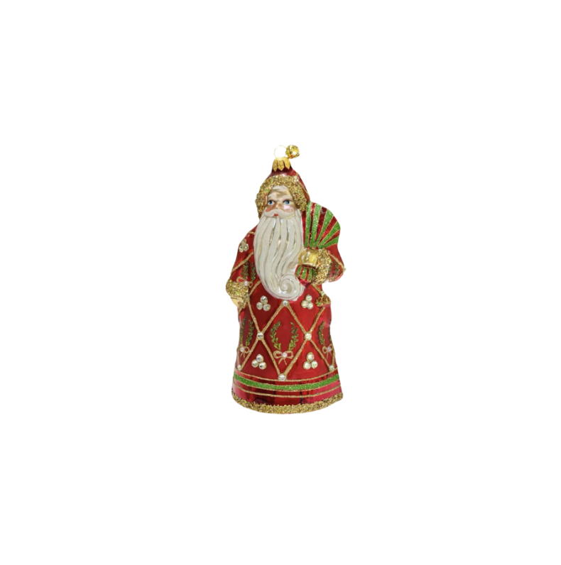 JingleNog Santa de Laureles Ornament