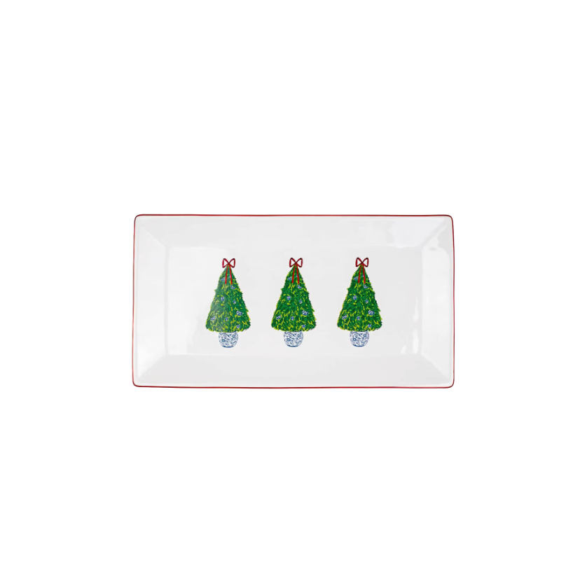 Grand Christmas Tree Rectangle Platter