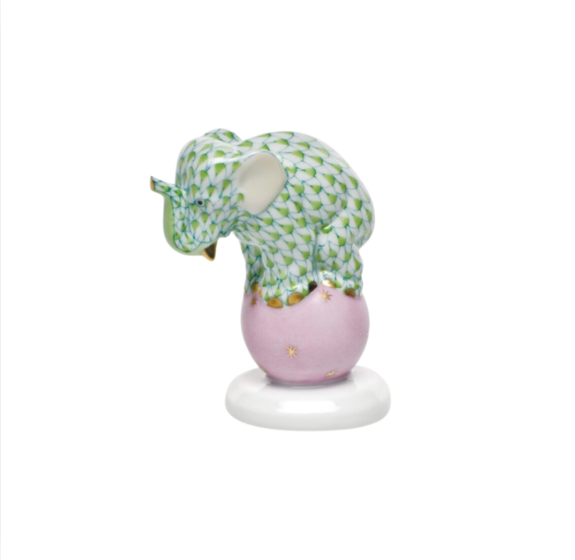 Herend Dancing Elephant - Key Lime