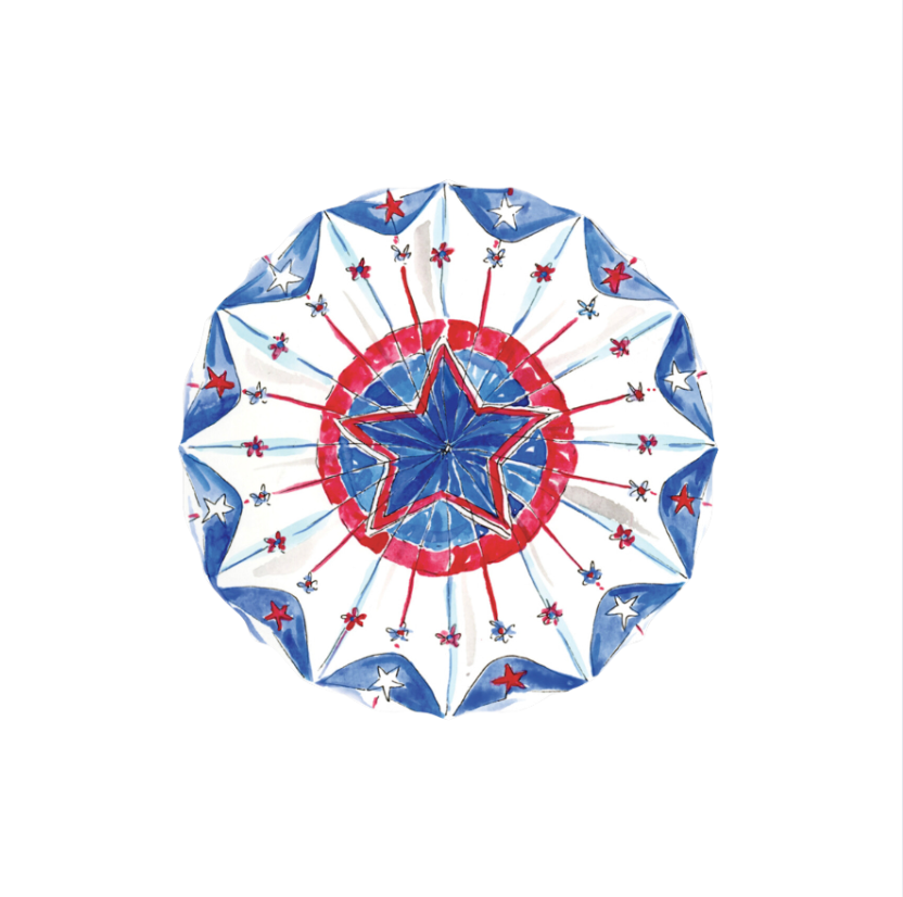 Star Pinwheel Posh Die-Cut Placemat