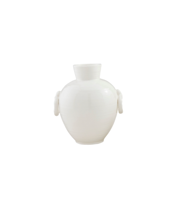 Large White Bamboo Vase