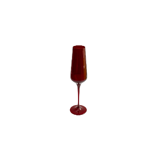 Estelle Red Champagne Flute