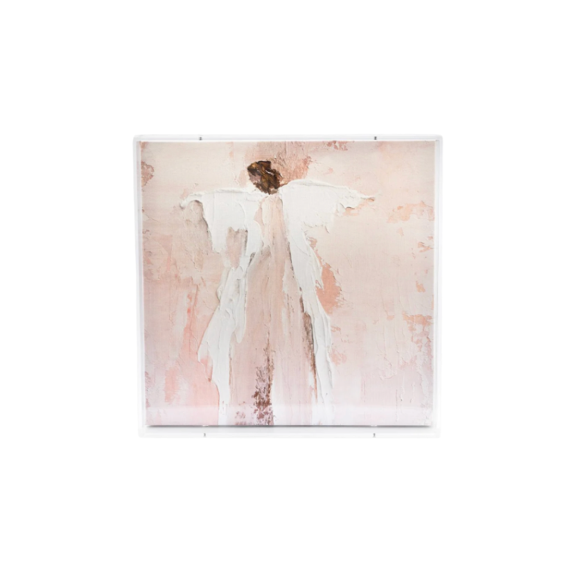 Anne Neilson Pink Gracious Acrylic Shadow Box Art