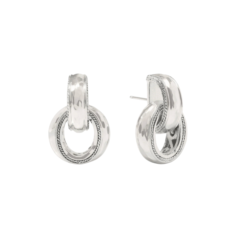 Julie Vos Silver Cannes Doorknocker Silver Earring