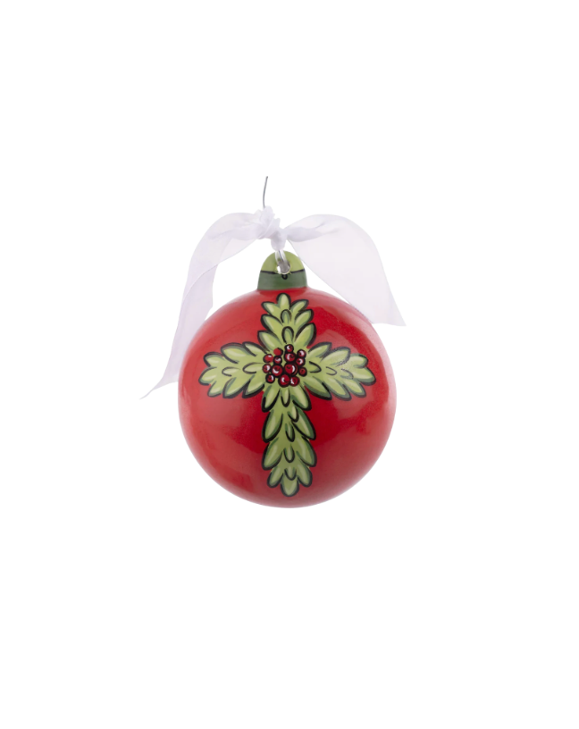 Red Cross Ball Ornament