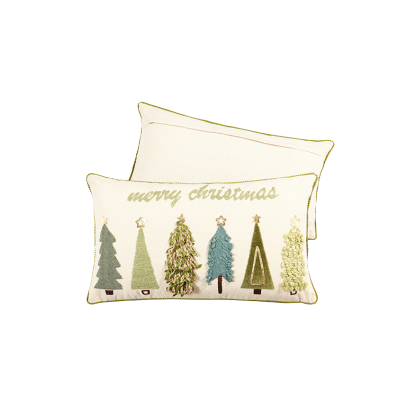 Merry Christmas Tree Pillow