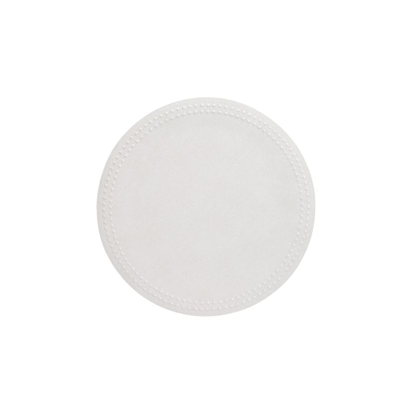 Pearls Antique White/White Round Mat