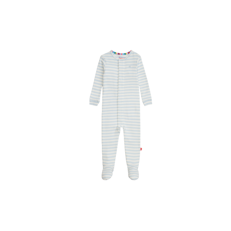 Magnetic Me Blue Stipe Footie