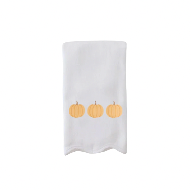 Weezie Pumpkin Scallop Hand Towel