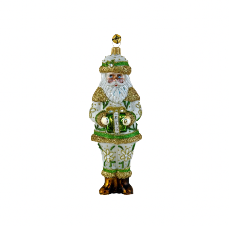 JingleNog Claus De Fleur Ornament