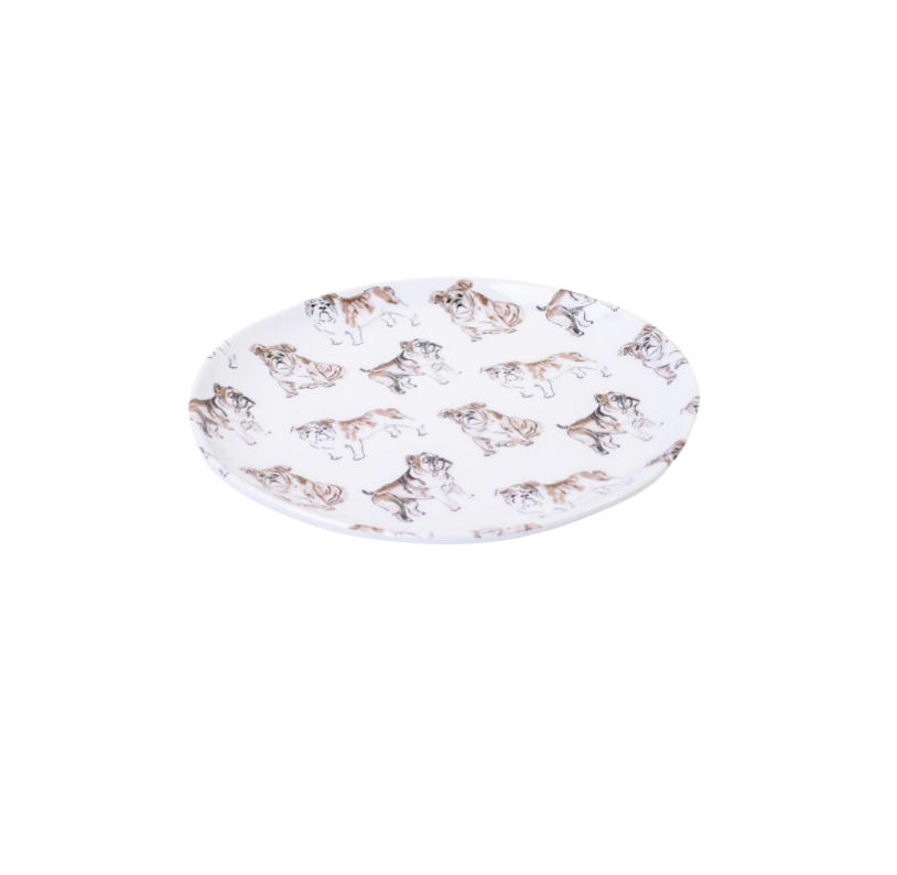 Bulldog Love Melamine Plate