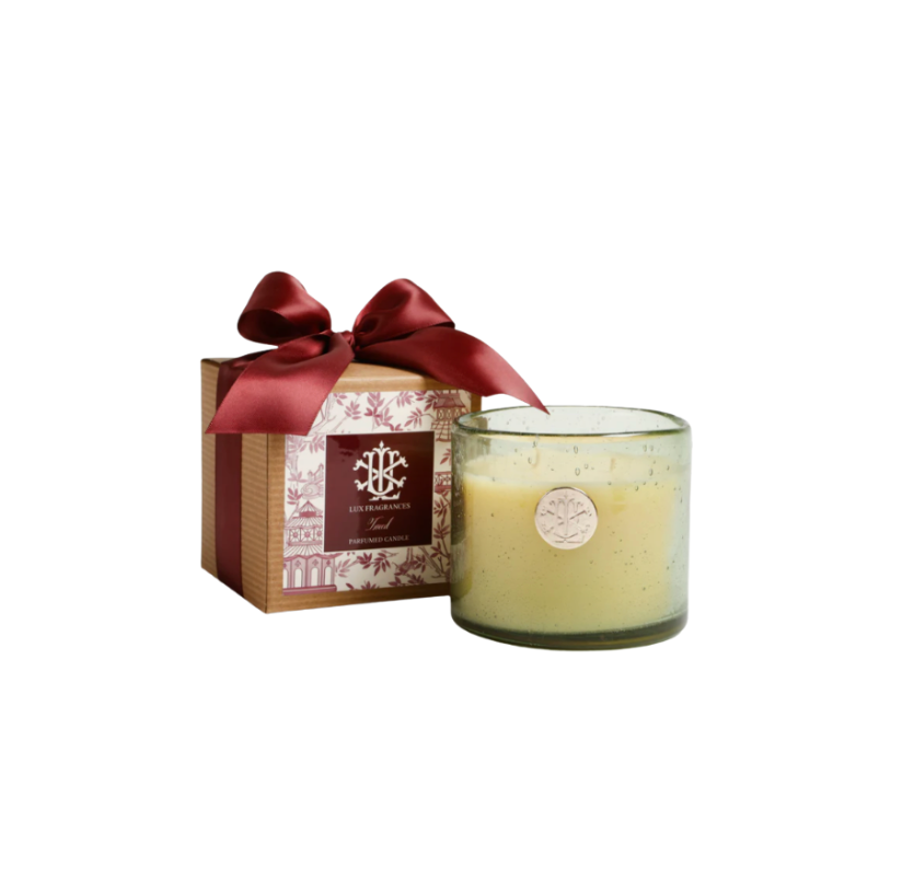 Tweed Candle in Kraft Box with Bow