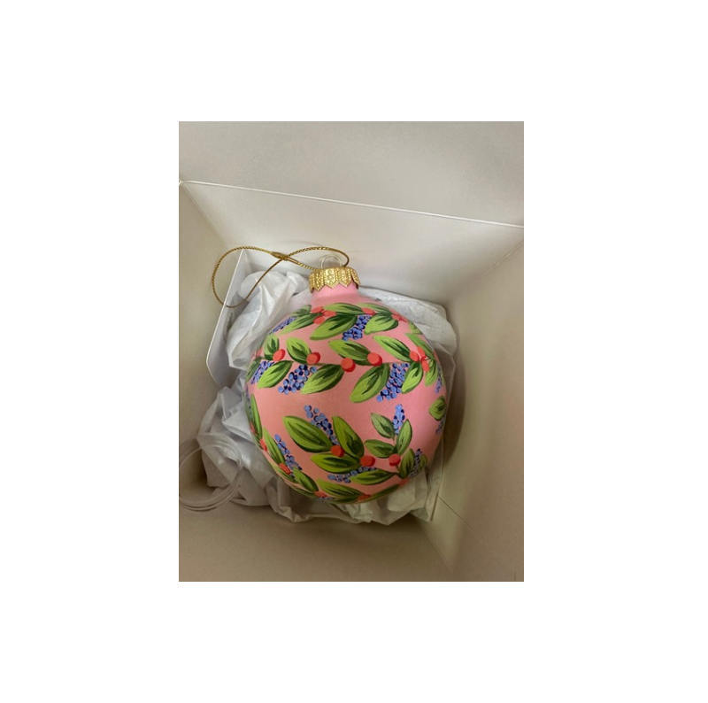 Pink Botanical Ornament