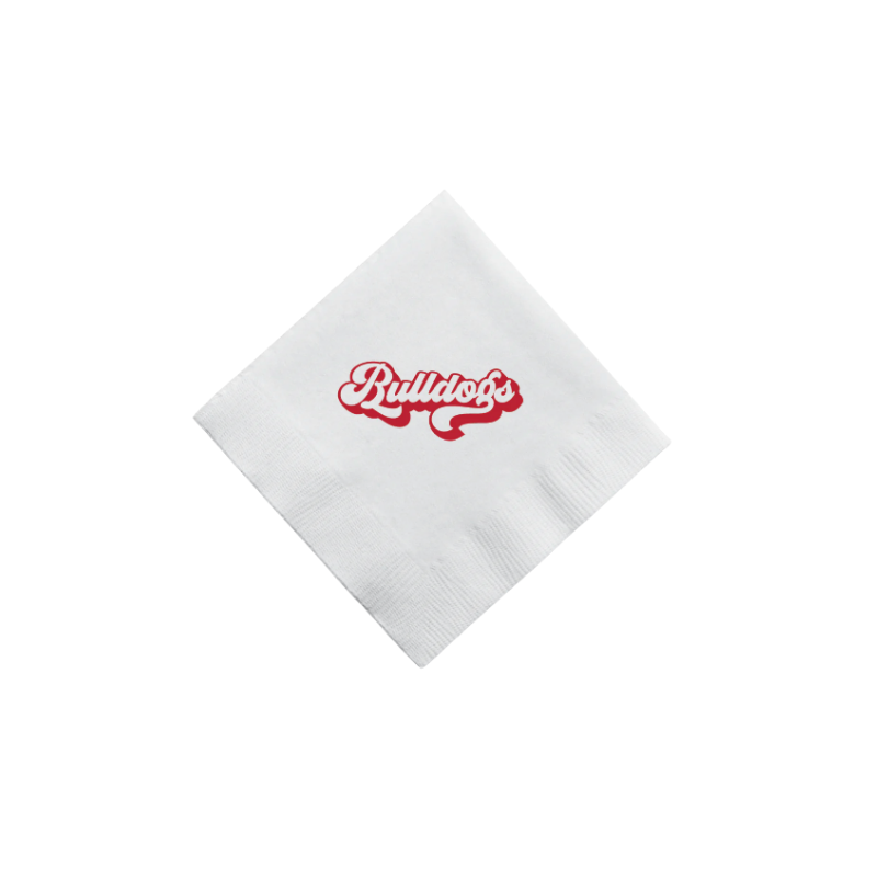 Bulldogs Script Cocktail Napkins