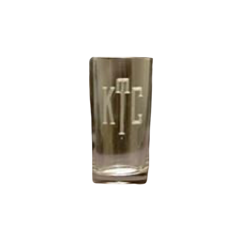 Set of 4 Highball Monogrammed Glasses