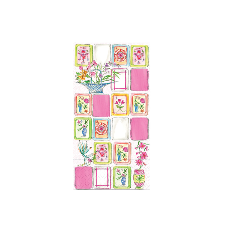 Mahjong Pink Guest Napkin
