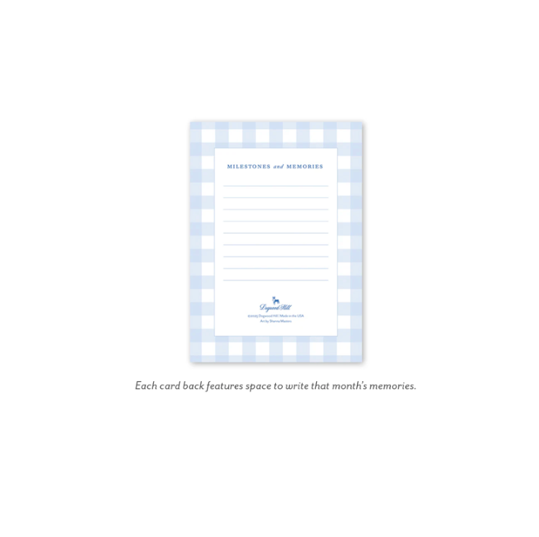 Dogwood Hill Porcelain Bunnies Blue Milestone Cards