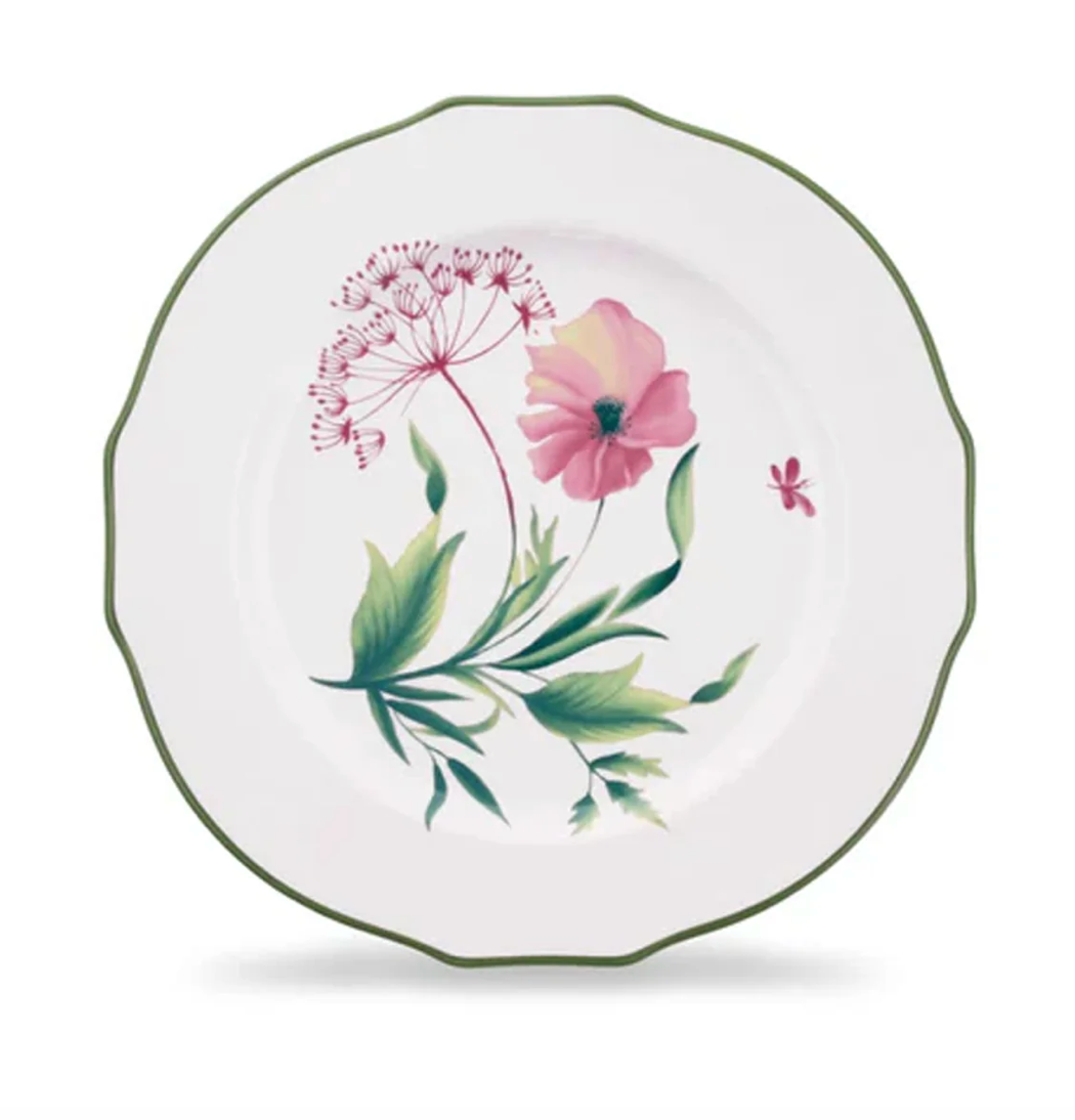 Ginori 1735 Florenza Malva Fondo Bianco Duchessa Dessert Plate