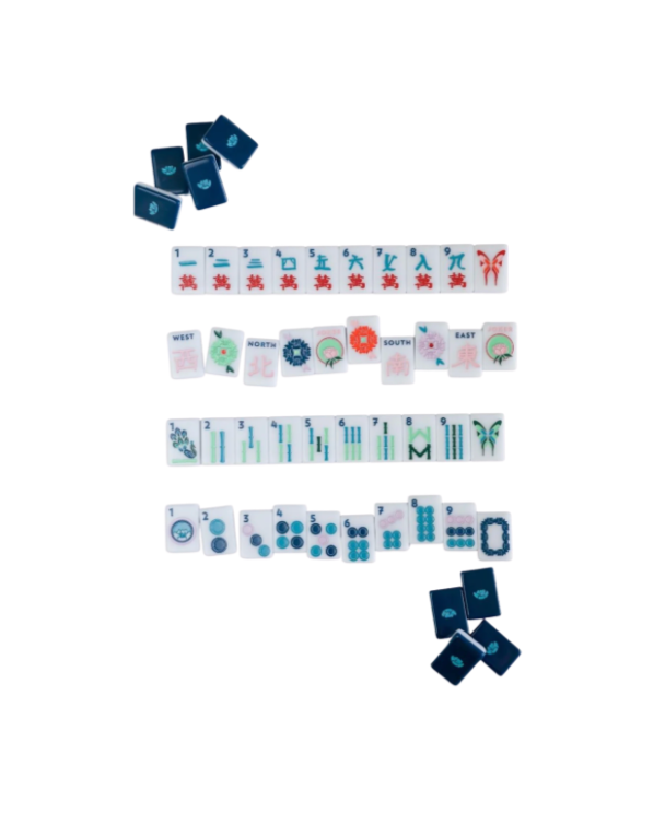 The Mahjong House House Tiles - Blue & White