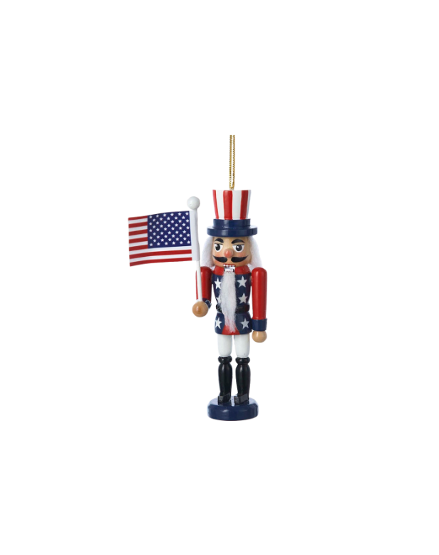 American Flag Nutcracker Ornament