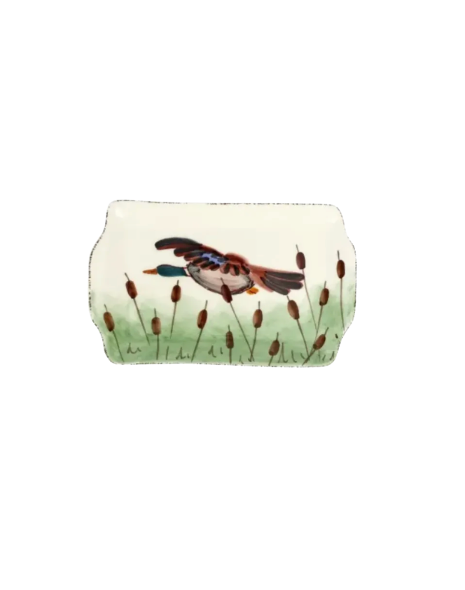 Vietri Wildlife Mallard Rectangular Plate