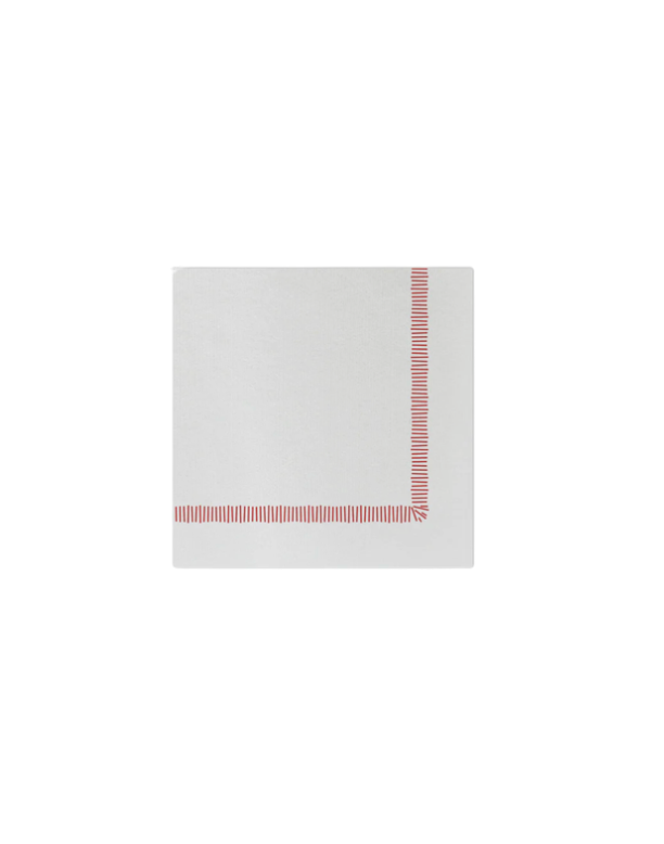 Vietri Papersoft Napkins Fringe Red Cocktail Napkins (Pack of 20)