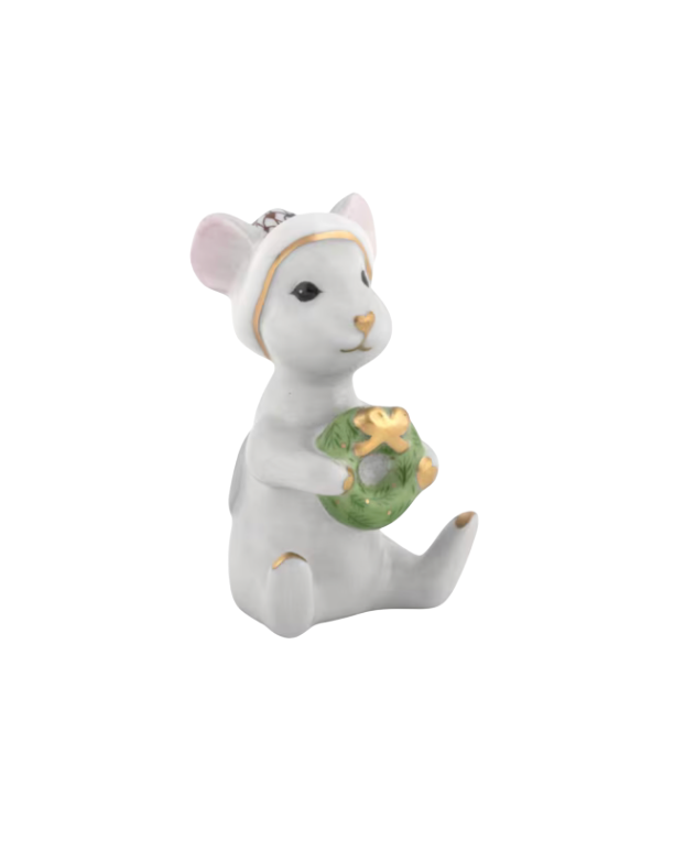 Herend Christmas Mouse - Chocolate