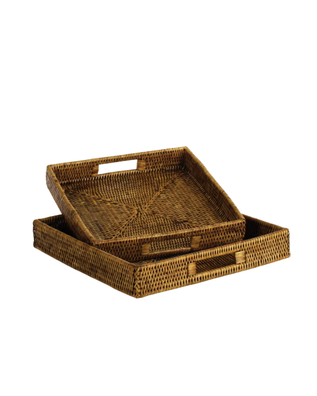 Burma Rattan Square Tray