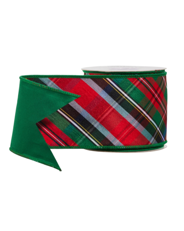4" X 10 Yds Tartan Plaid Wired Ribbon