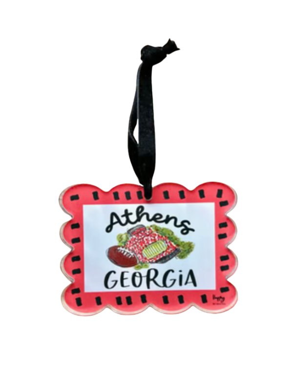 Athens Acrylic Scallop Stadium Ornament