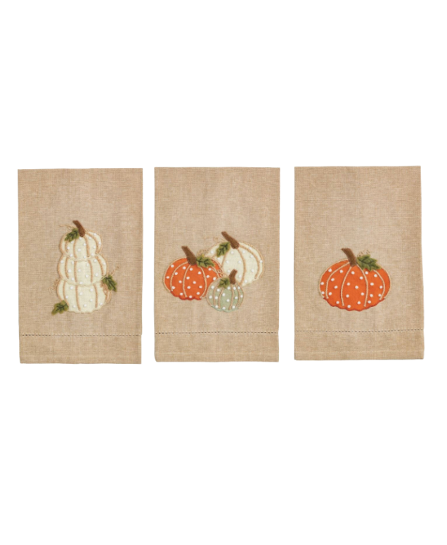 French Knot Pumpkin Towel