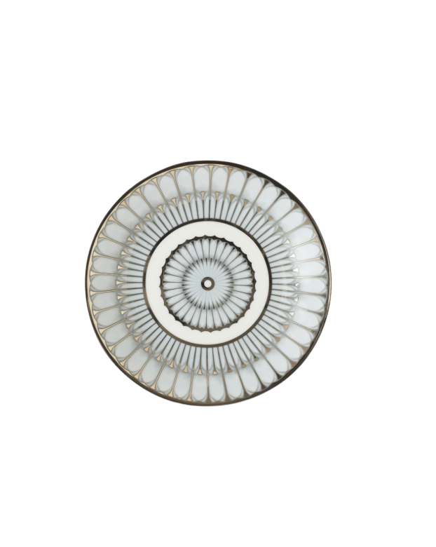 Philippe Deshoulieres Arcades Grey and Platinum Bread and Butter Plate