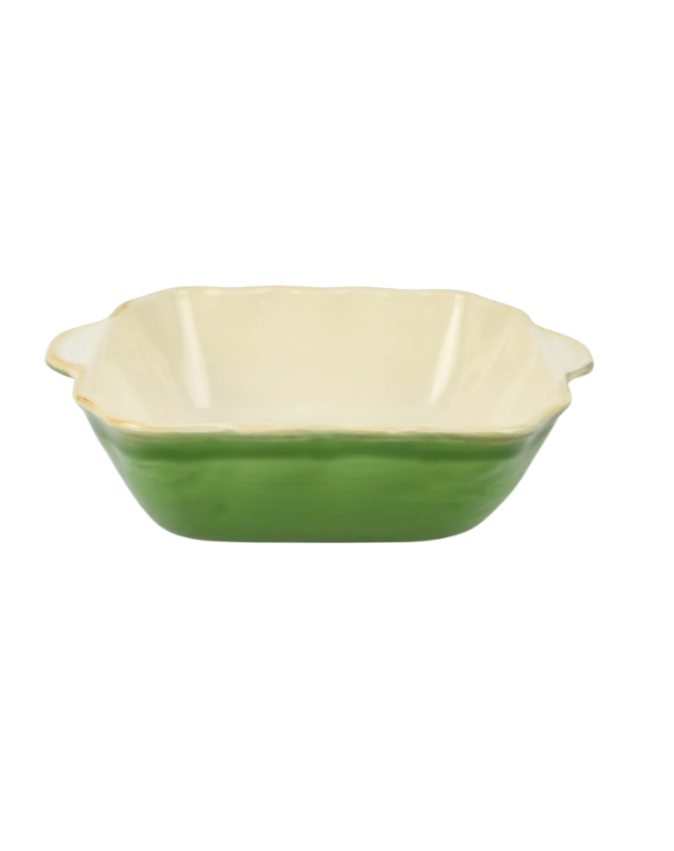 Vietri Italian Bakers Green Medium Square Baker