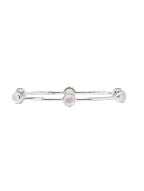 Julie Vos Milano Luxe Bangle - Silver - Cubic Zirconia - S