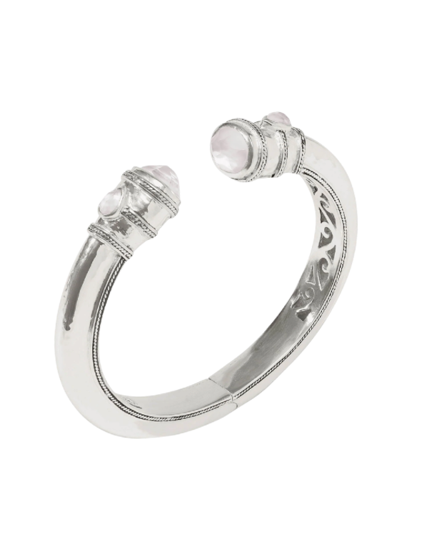 Julie Vos Cannes Demi Cuff - Silver - Cubic Zirconia - OS