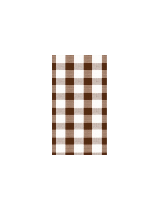 Gingham Chocolate Guest Towel