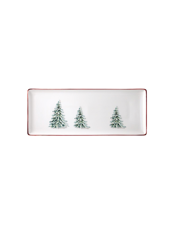Gien Filet Noel Oblong Serving Tray