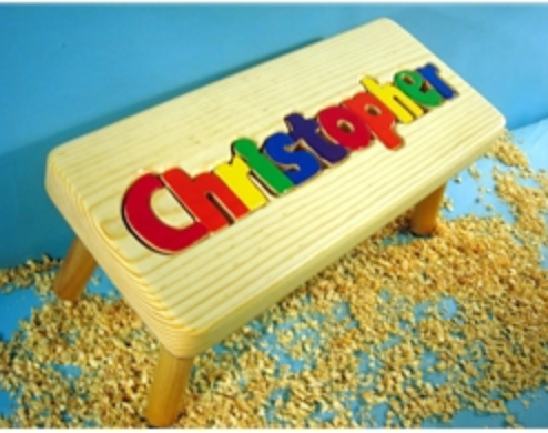 CubbyHole Toys- Cubbyhole Personalized Name Puzzle Stool