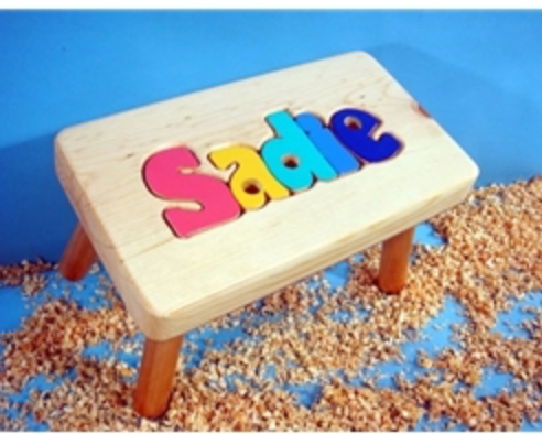 CubbyHole Toys- Cubbyhole Personalized Name Puzzle Stool