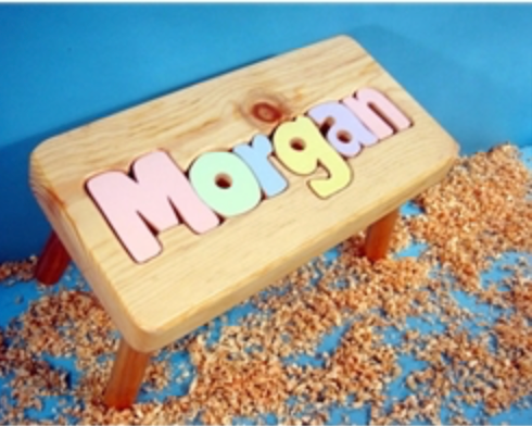 CubbyHole Toys- Cubbyhole Personalized Name Puzzle Stool