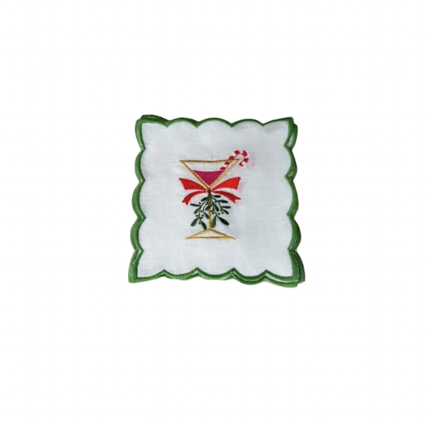 Initial Creations Christmas Cocktail Napkins